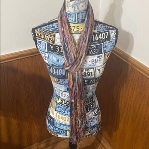 Colorful Knit Scarf 89 inches long